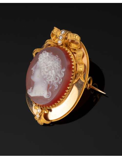 Parure d'Or, Camées Sur Agate Napoléon III