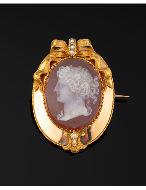 Parure d'Or, Camées Sur Agate Napoléon III