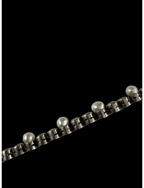 Bracelet Ligne En Diamants Et Perles Fines