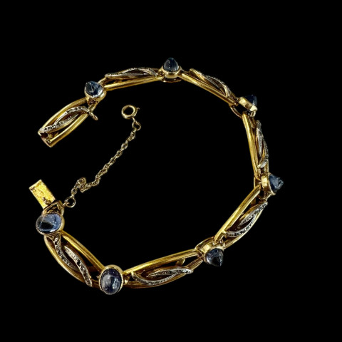 Bracelet Art-Nouveau en or,...