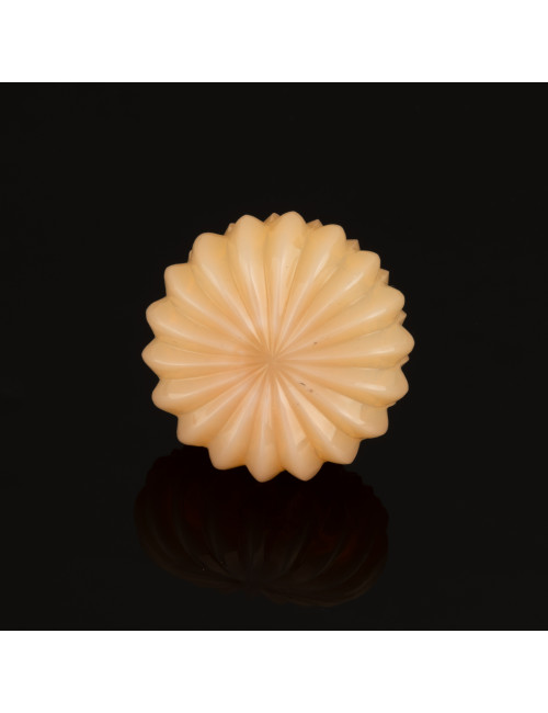 Rare vinaigrette en opaline jaune et or d'époque Charles X